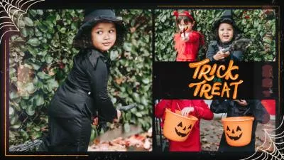 Halloween Trick Or Treat Spooky Glitch Photo Collage Post