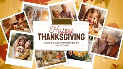 Happy Thanksgiving Greeting Wishes Family Memorial Photo Collage