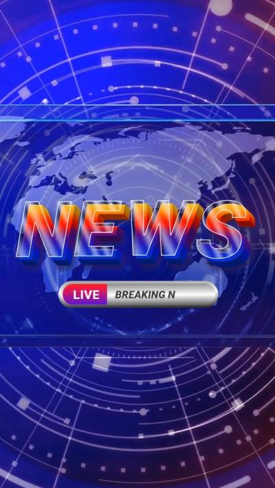 Customizable Blue Background Live Breaking News Intro Outro Video ...