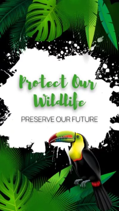Green Leaves World Animal Day Wildlife Slideshow