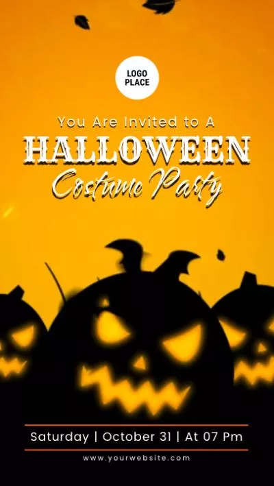 Happy Halloween Costume Party Invite Post