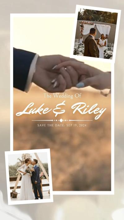 Customizable Ink Aesthetic Romantic Wedding Collage Slideshow Video ...