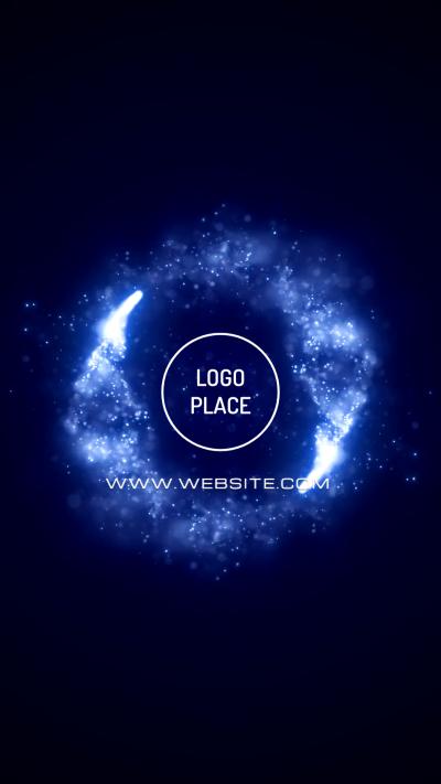 Customizable Logo Intro Abstract Blue Cyclic Magic Bokeh Particles ...