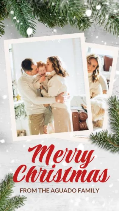 Merry Christmas Memories Greeting Family Collage Slideshow