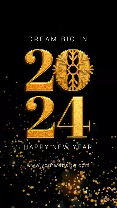 New Year 2024 Intro Gold