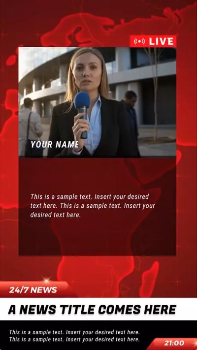 Red Breaking News Report Intro