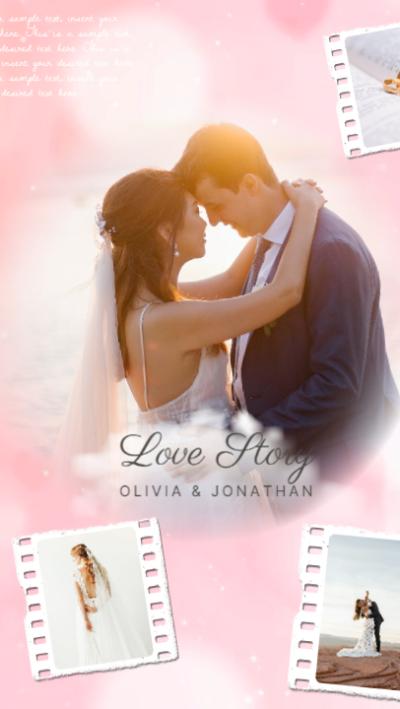 Customizable Smoke Vintage Style Love Story Photo Collage Slideshow ...