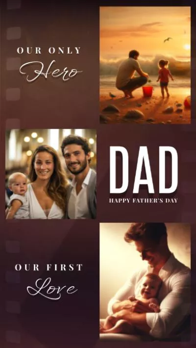 Film Style Father's Day Collage