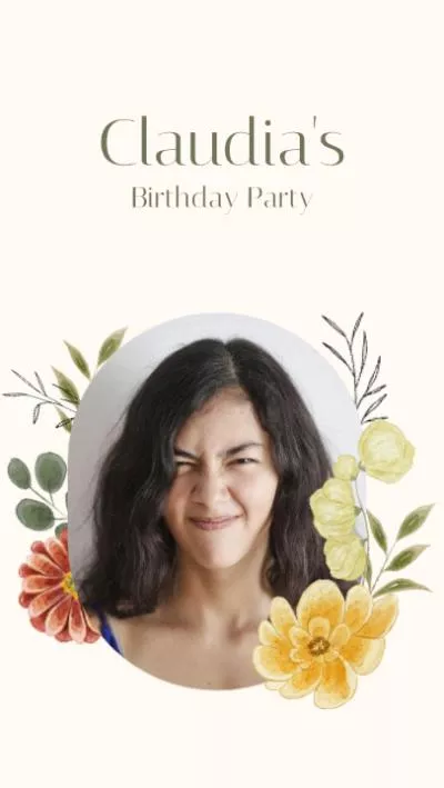Watercolor Birthday Party Invitation