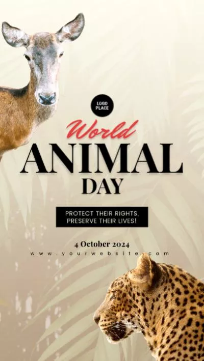 World Animal Day Protect Nature Animal Data Popularization Of Science Slideshow