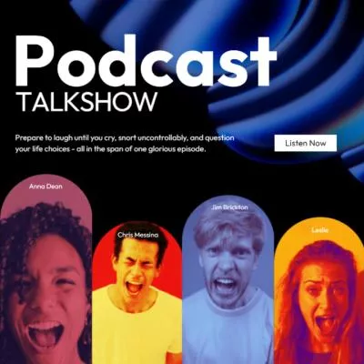 Podcast Lucu Minimalis Geometris Biru Intro Outro
