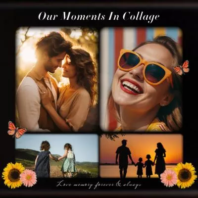 Dark Film Love Memory Photo Collage Simple Family Travel Wedding Life Mood Slideshow