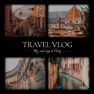 Italy City Walk Memories Photo Collage Slideshow