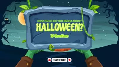 10 Questions Quiz For Halloween Challenge Youtube Channel Intro