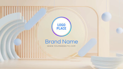 3D Fondo Marca Logo Reveal Intro