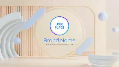 3D Background Brand Logo Reveal Intro