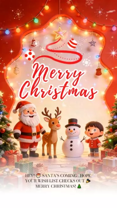 3d Christmas New Year Wish Greeting Message Video Instagram Story