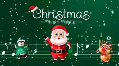 3d Merry Christmas Card Greeting Music Youtube Channel Intro