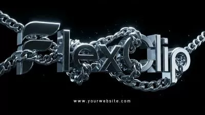 3d Metal Chain Chrome Ai Logo Animation Reveal Intro