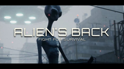 Abstract Future Tech Alien Movie Trailer Vorlage