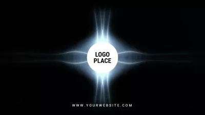  Abstract Geometric White Beam Technology Business Logo Intro Outro