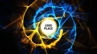  Abstract Particle Explosion Business Technology Logo Intro