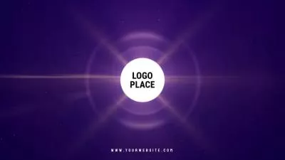  Abstract Purple Light Circle Game Company Logo Reveal Intro