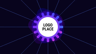 Abstract Purple Logo Intro Outro