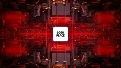  Abstract Red Technology Business Data Future Game Sports Logo Reveal Intro