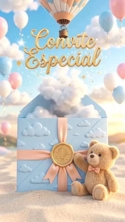 Ai 3d Cartoon Baby Naming Ceremony Invitation Card