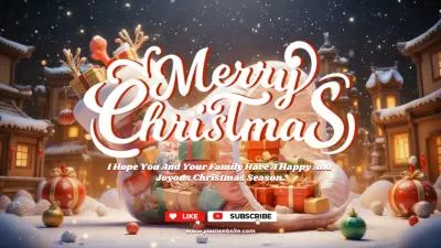 Ai Cartoon Generated Christmas New Year Holiday Greeting Message Youtube Channel
