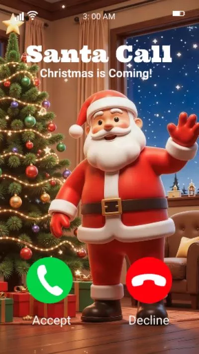 Ai Cartoons Generated Merry Christmas Night Party Invitation Mobile Intro