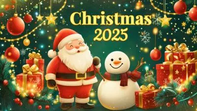 Ai Cute 3d Cartoon Generated Merry Christmas Holiday Greeting Message Card