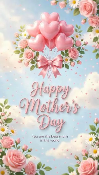 Ai Dreamy Mothers Day Family Wishes Greetings Card