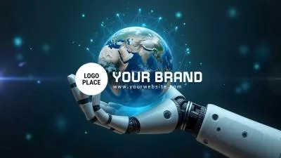 Ai Earth Robot Technology Business Future Company Logo Reveal Intro