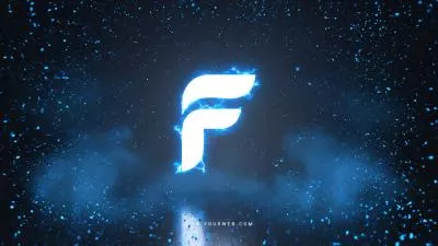 Ai Effects Blue Light Particle Logo Reveal Intro