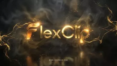 Ai Effects Golden Particle Metal Logo Reveal Intro
