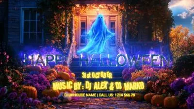  Ai Generated Halloween Party Invitation Movie Opener