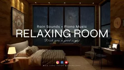  Ai Generated Relaxing Room Rain Sound Sleep Music Youtube Channel Intro Outro