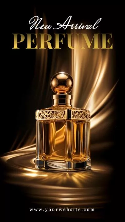 Ai Gold Elegant Perfume Business Product Ad