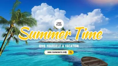  Ai Relaxing Beach Summer Travel Agency Promo Business Youtube Intro