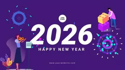 動畫卡通煙火歡迎2026年新年快樂商務介紹