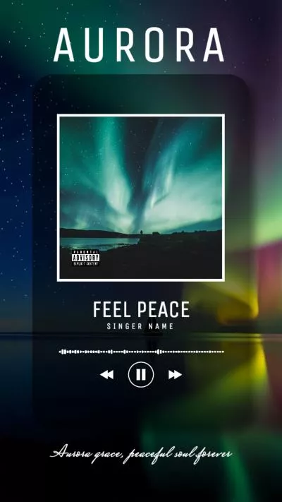 Aurora Feel Peace Night Meditation Music Playlist Social Media Story