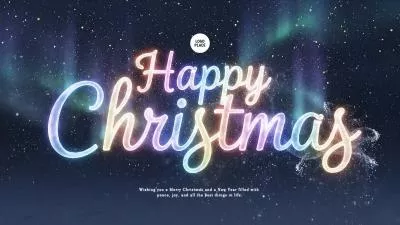 Aurora Particle Colorful Merry Christmas Greeting Business Youtube Intro