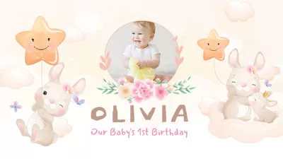 Baby First Year Birthday Album