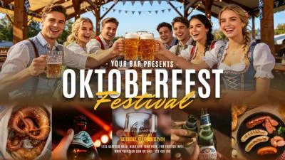 Bar Business Oktoberfest Beer Festival Event Promo Invite