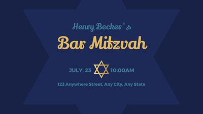 Bar Mitzvah Invite