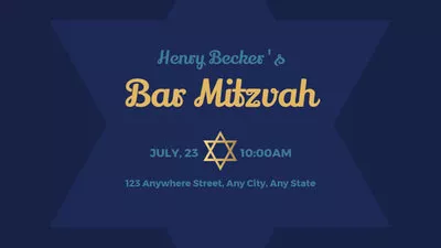 Bar Mitzvah Invitar