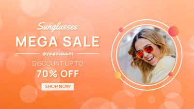 Big Sale of Sunglasses Promotion Bite Size Ads