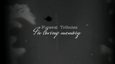 Black and White Movie Funeral Tribute Slide